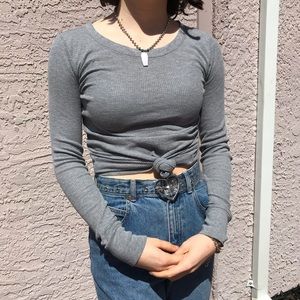 Grey Thermal Long Sleeve